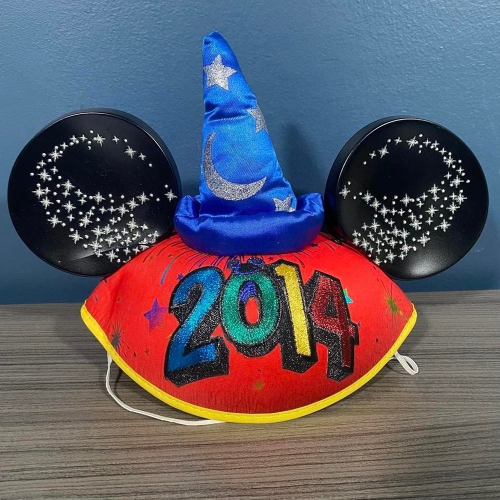 Disney Parks 2014 Mickey‎ Ears Hat Sorcerer Mickey New Year Fireworks NWT